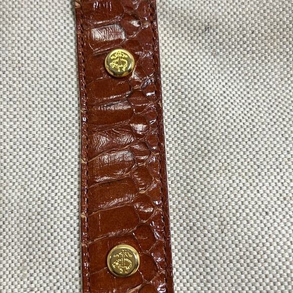 BROOKS BROTHERS SNAKESKIN TRIM CANVAS BLEND BAG - Picture 3 of 9